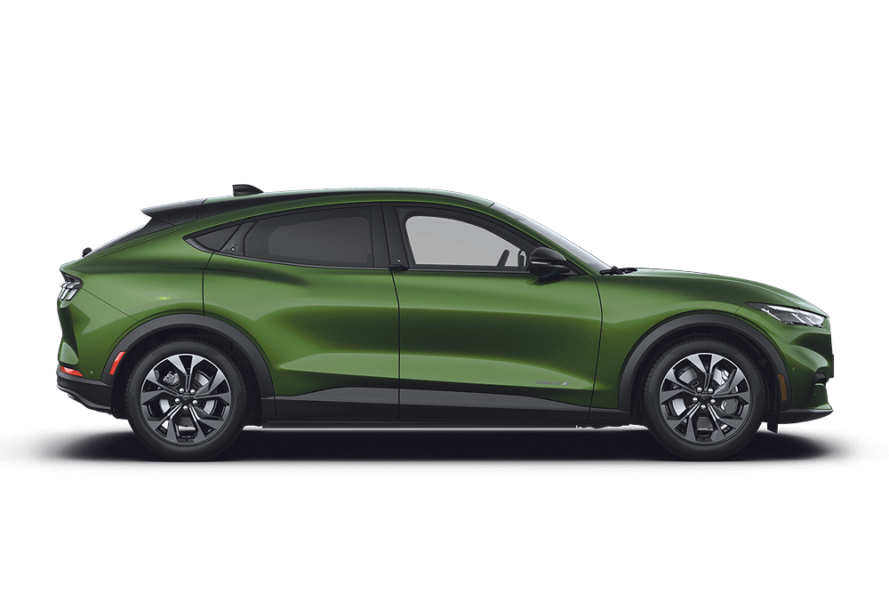    Egy Ford Mustang Mach‑E oldalnézete