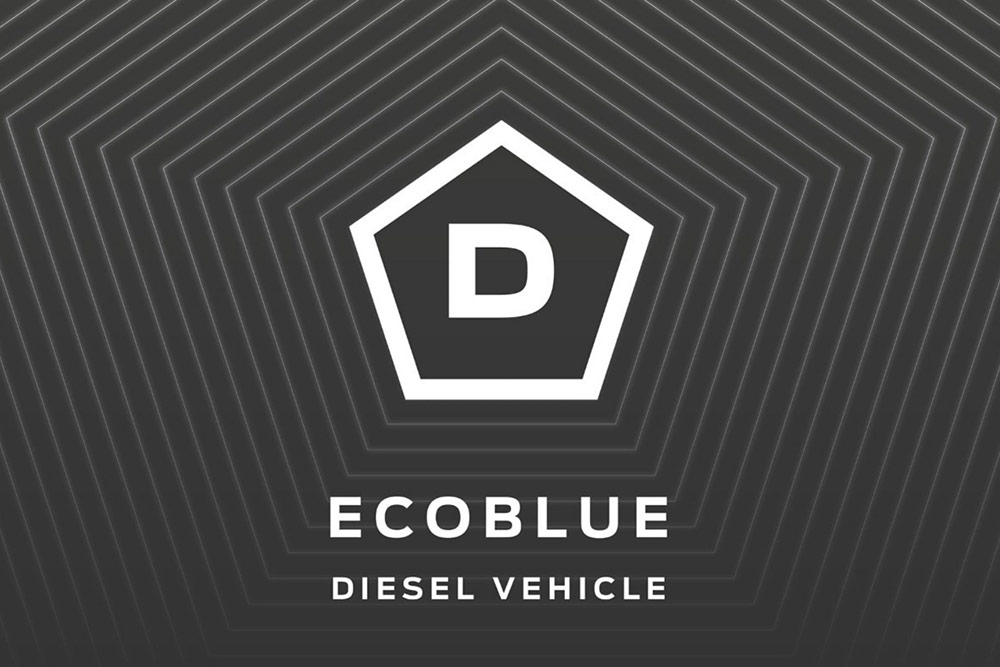 EcoBlue dízel jármű logója